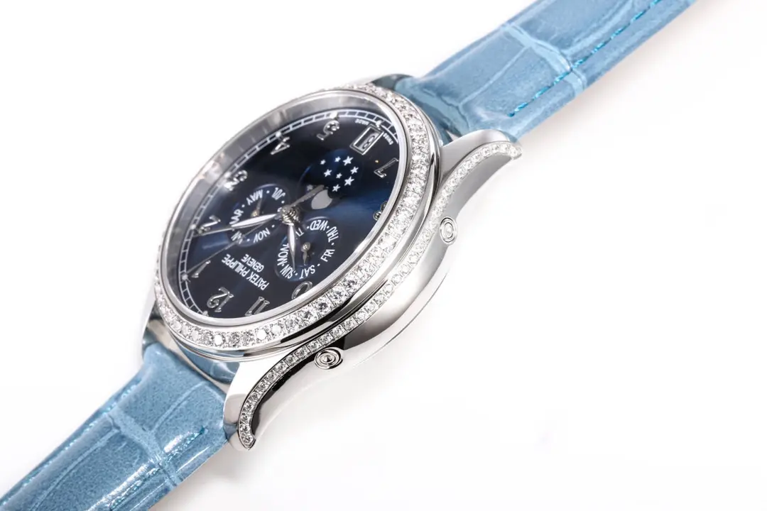 KM Factory Patek Philippe Complications 4947R Blue Leather Super Clone Replica Watch TimelessDesign 3527