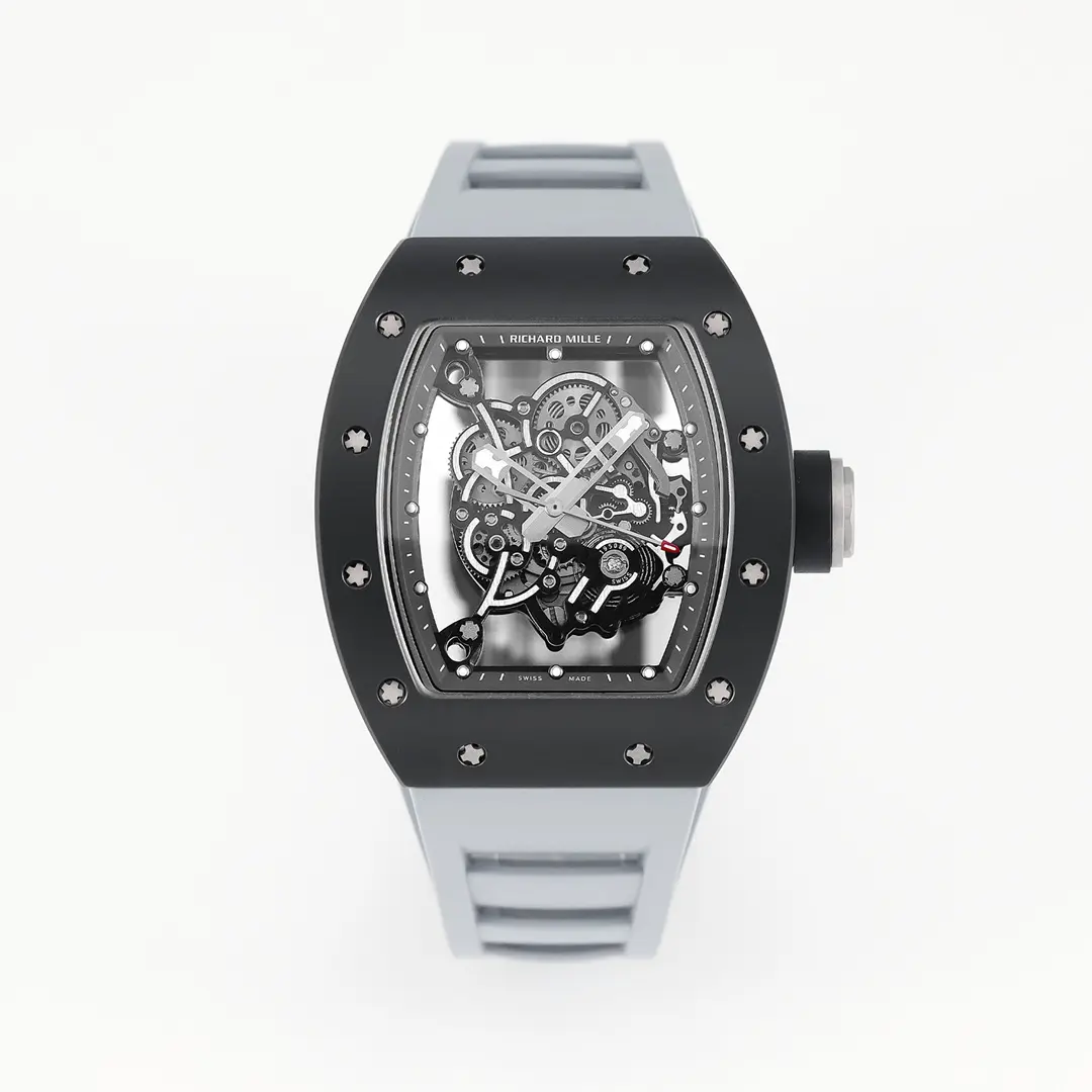 KV Factory Richard Mille Black Ceramic Watch Grey Strap –  Super Clone Watches Cozy 3742