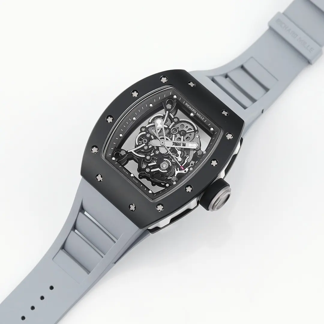 KV Factory Richard Mille Black Ceramic Watch Grey Strap –  Super Clone Watches Cozy 3742