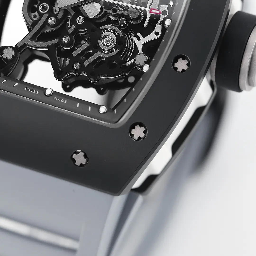 KV Factory Richard Mille Black Ceramic Watch Grey Strap –  Super Clone Watches Cozy 3742