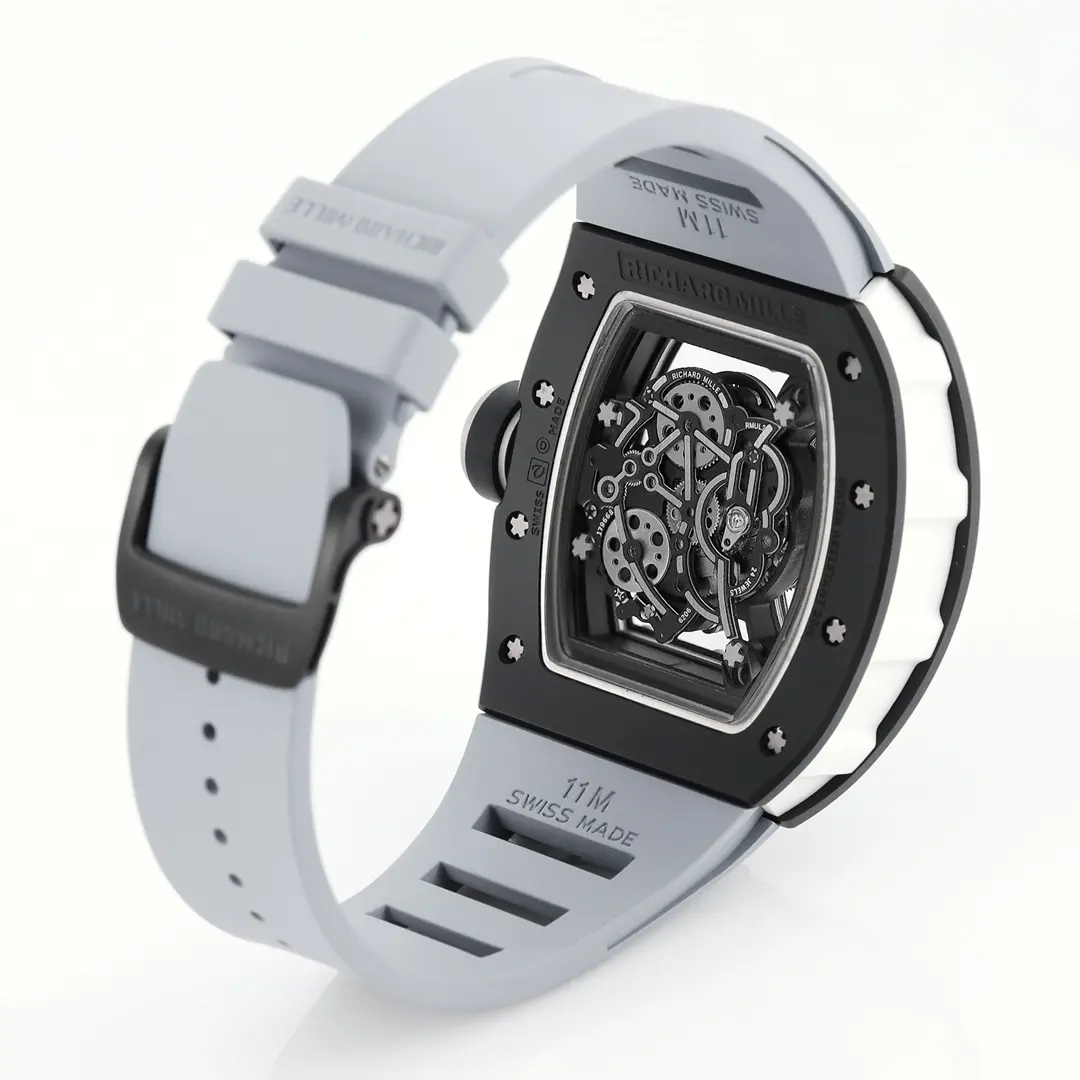 KV Factory Richard Mille Black Ceramic Watch Grey Strap –  Super Clone Watches Cozy 3742