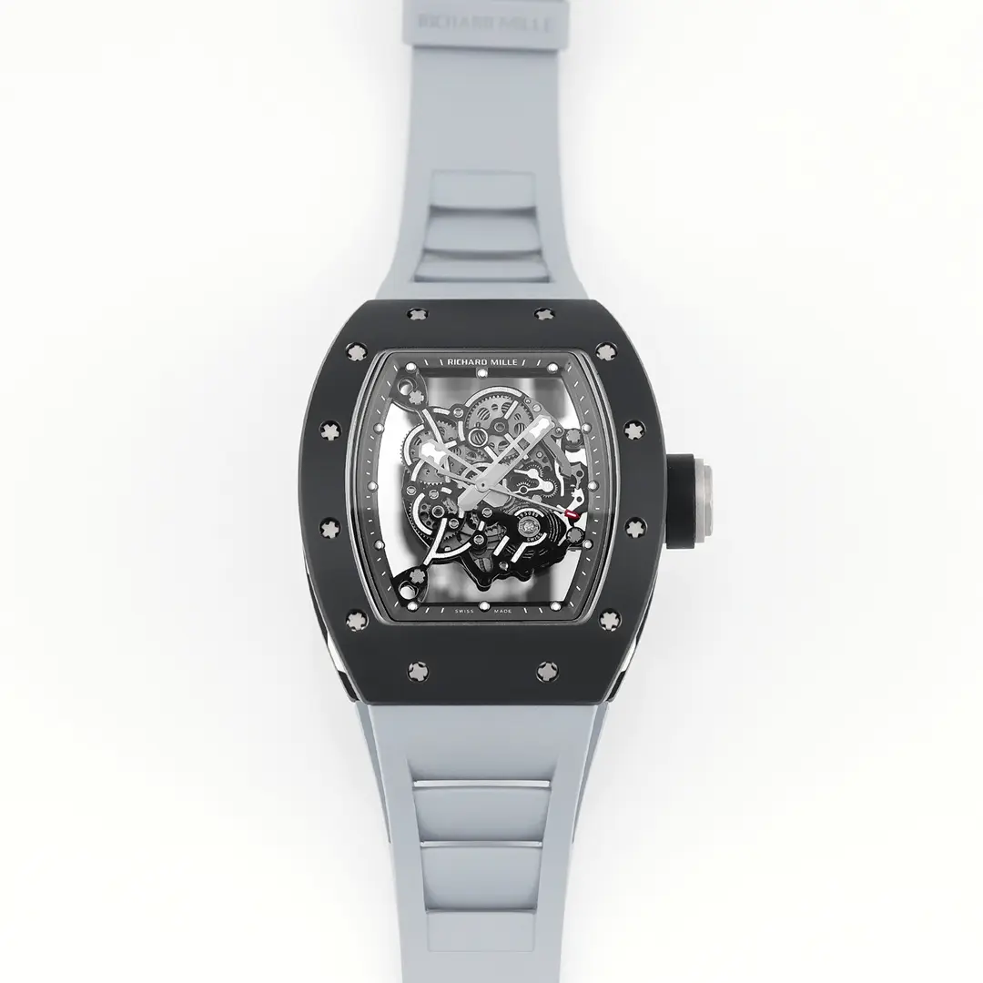 KV Factory Richard Mille Black Ceramic Watch Grey Strap –  Super Clone Watches Cozy 3742