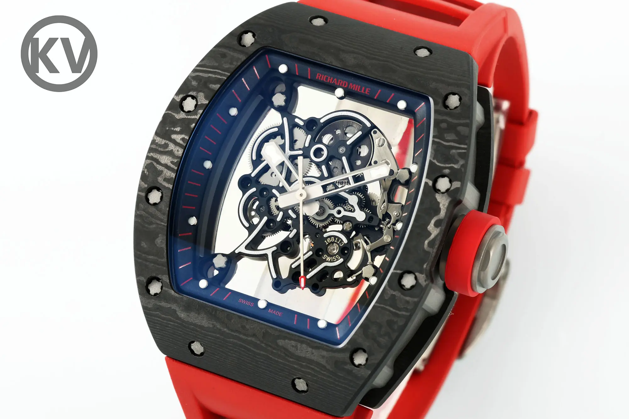 APS Factory Richard Mille RM055 Skeleton Watch Red Strap –  Super Clone Edition GoAnywhere 3808
