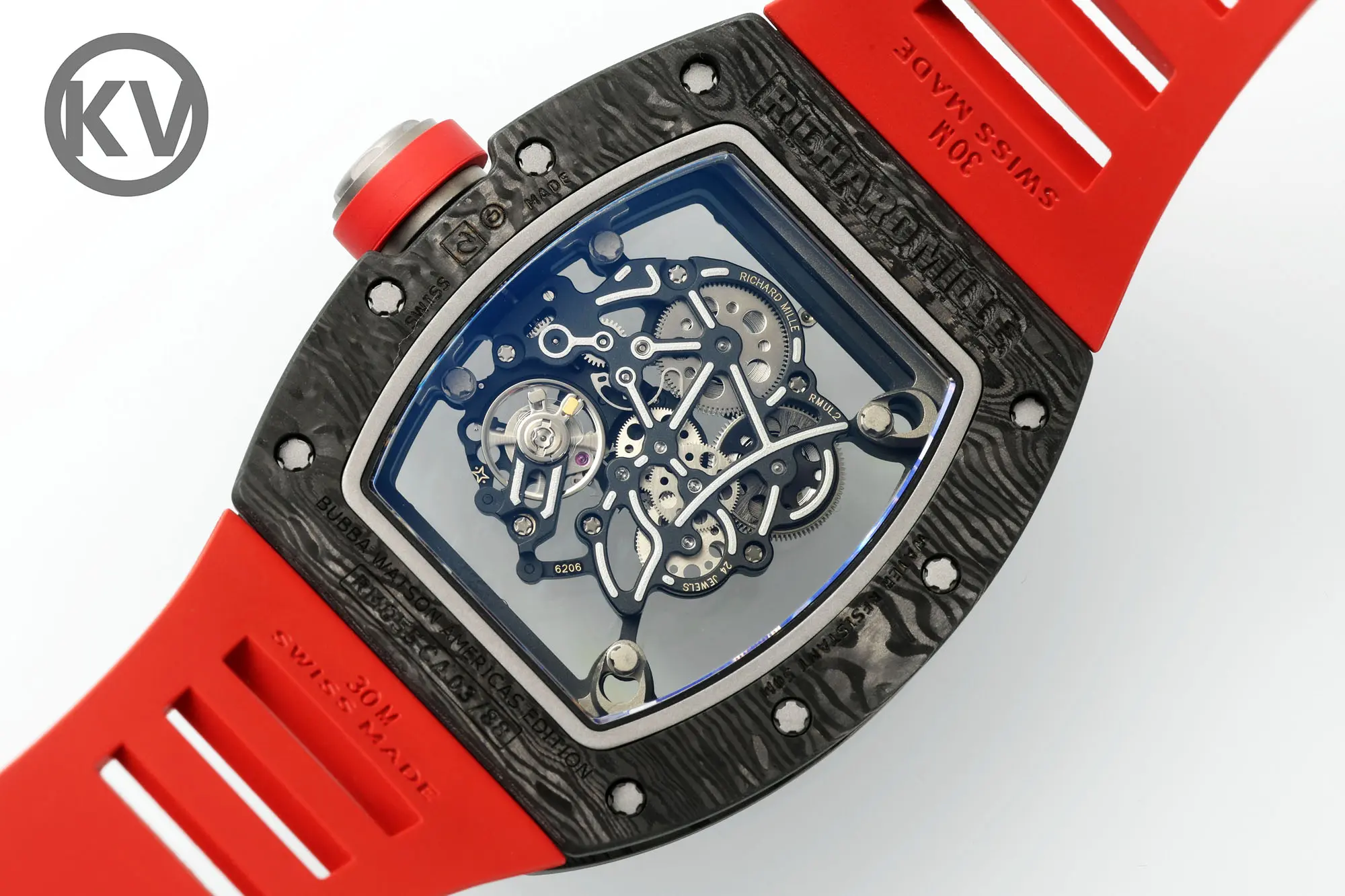 APS Factory Richard Mille RM055 Skeleton Watch Red Strap –  Super Clone Edition GoAnywhere 3808