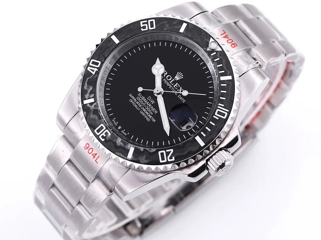 Elegant Rolex Submariner PARAKEET – Custom Black Gradient Green Dial, Carbon Fiber Bezel, Stainless Steel Luxury Watch by VSF Watches 336