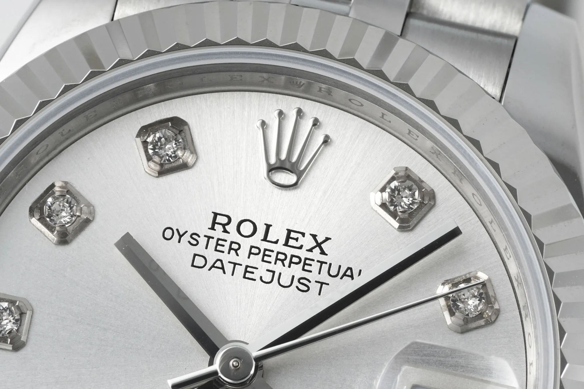 AR Factory Rolex Datejust 31mm Stainless Steel White Dial Diamond Bezel and Markers Jubilee Bracelet Ladies Watch Snug 4932
