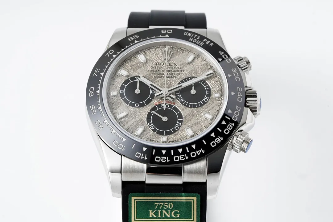Comfortable BT Factory Rolex Daytona 7750 Movement – White Dial with Black Subdials, Stainless Steel Case, Rubber Strap by VSF Watches Official 4845