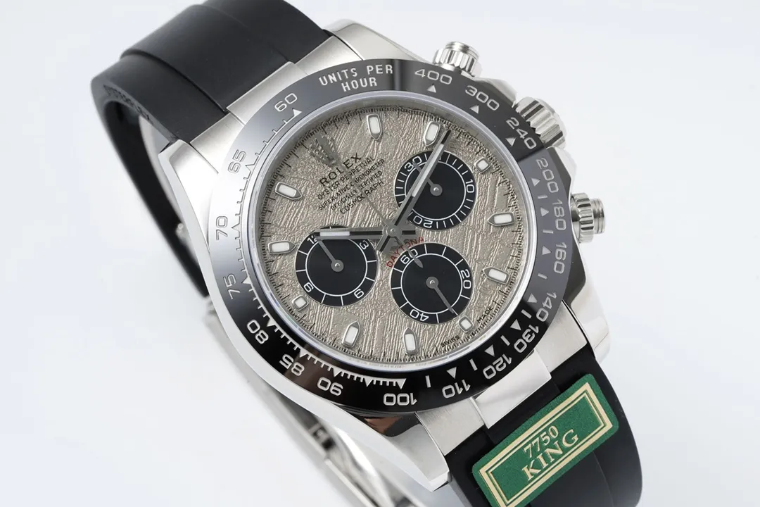 Comfortable BT Factory Rolex Daytona 7750 Movement – White Dial with Black Subdials, Stainless Steel Case, Rubber Strap by VSF Watches Official 4845