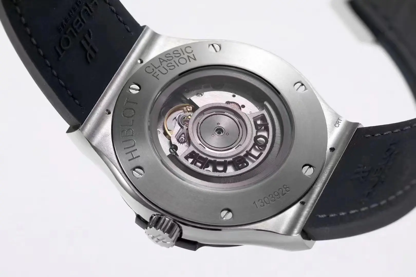 ZF Factory Hublot  Fusion Titanium Watch – Grey Dial, 45MM, Polished Brushed Case, Black Strap, Best Replica Watch Upgraded 1351