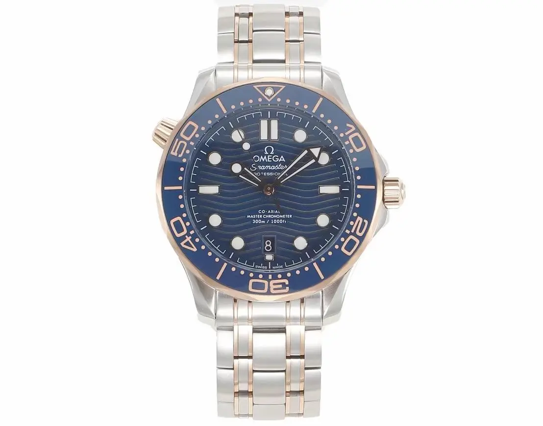 VS Factory OMEGA Seamaster Planet Ocean 600m Co-Axial Master Chronometer 42mm Diver’s Watch – Blue Dial, Stainless Steel with Rose Gold Accents by VSF Watches Collection Modern 4463