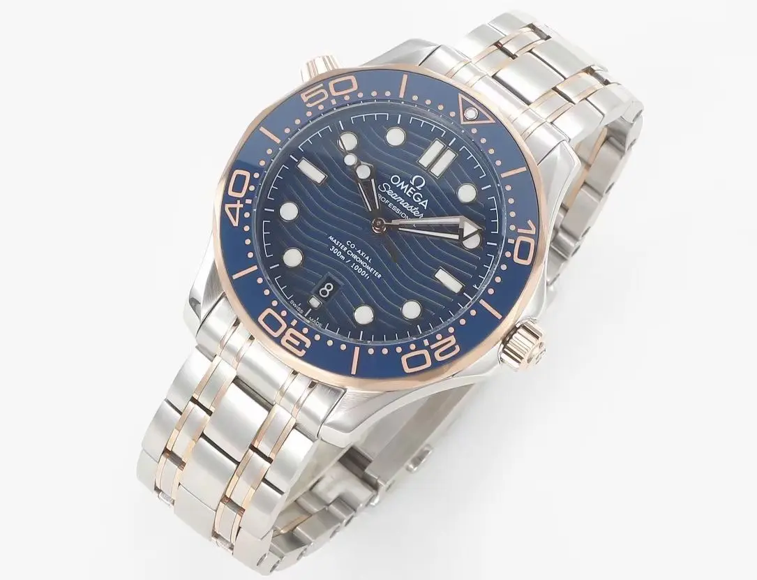 TechFriendly VS Factory OMEGA Seamaster Planet Ocean 600m Co-Axial Master Chronometer 42mm Diver’s Watch – Blue Dial, Stainless Steel with Rose Gold Accents by VSF Watches Collection 532