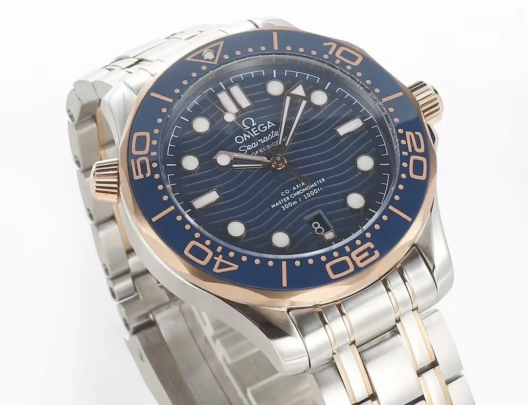 TechFriendly VS Factory OMEGA Seamaster Planet Ocean 600m Co-Axial Master Chronometer 42mm Diver’s Watch – Blue Dial, Stainless Steel with Rose Gold Accents by VSF Watches Collection 532