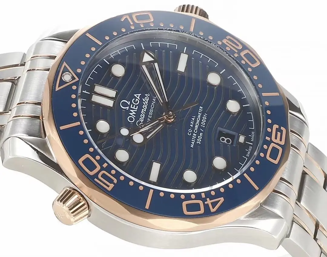TechFriendly VS Factory OMEGA Seamaster Planet Ocean 600m Co-Axial Master Chronometer 42mm Diver’s Watch – Blue Dial, Stainless Steel with Rose Gold Accents by VSF Watches Collection 532