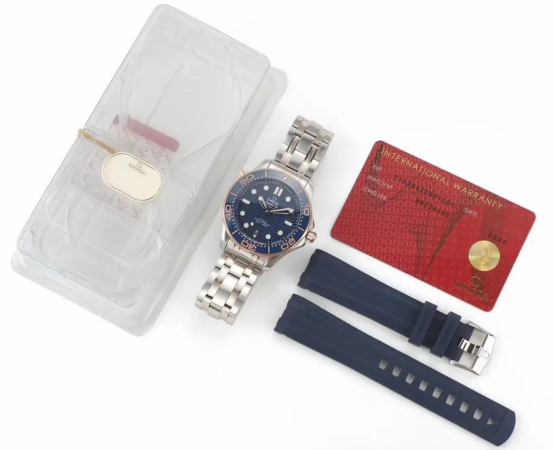 TechFriendly VS Factory OMEGA Seamaster Planet Ocean 600m Co-Axial Master Chronometer 42mm Diver’s Watch – Blue Dial, Stainless Steel with Rose Gold Accents by VSF Watches Collection 532