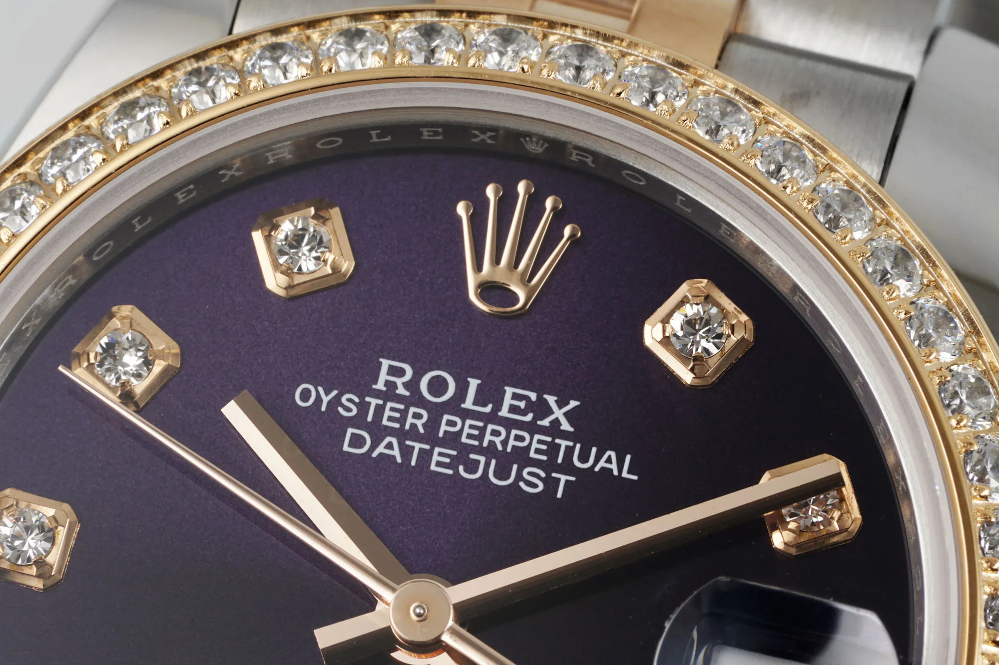 AR Factory Rolex Datejust 31mm Aubergine Dial Diamond Bezel Two-Tone Jubilee Bracelet Ladies Watch Minimalist 4879