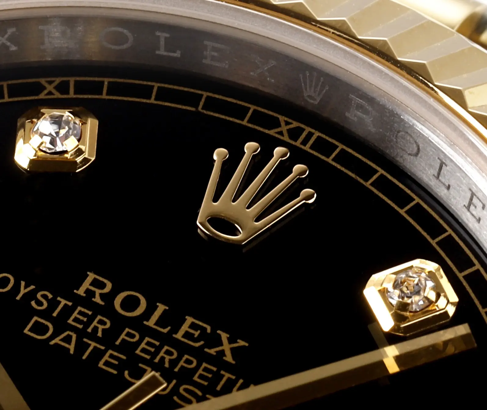 TimelessDesign Rolex Datejust 41mm Watch – Two-Tone Steel and Gold with Black Diamond Dial – Super Clone 111