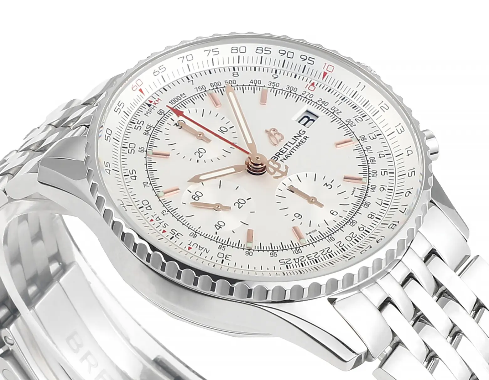 KOR Factory BLS Navitimer Chronograph Silver Stainless Steel – Super Clone Breitling Replica Watch Sporty 2440