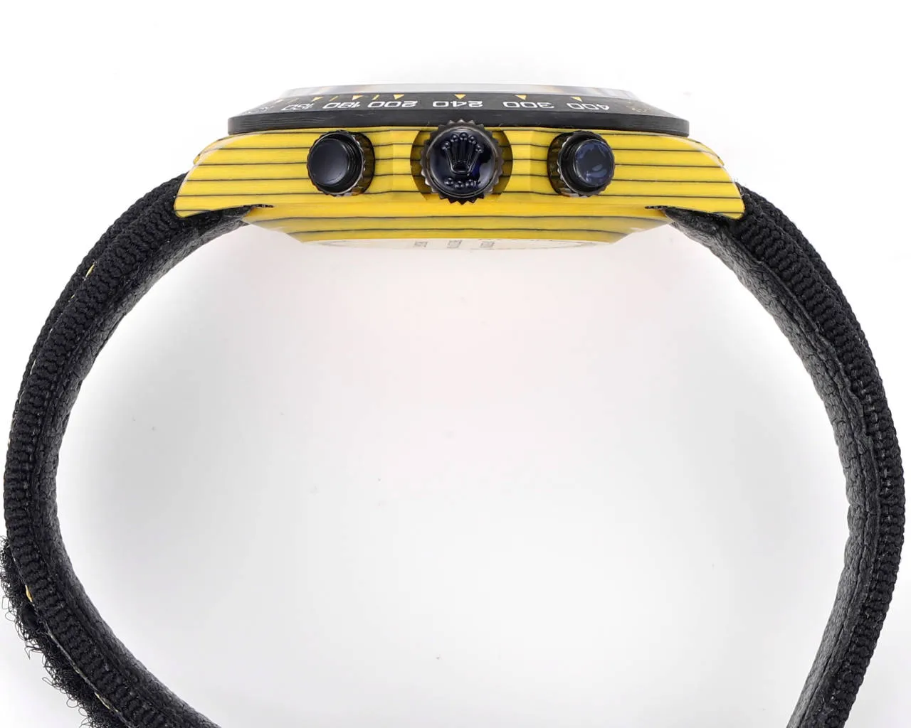 Rolex Daytona Carbon Fiber Night Glow Case Watch – Yellow with Black Strap by VSF Watches Official Store Reliable 97