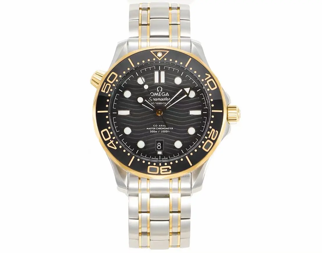 Tailored VS Factory OMEGA Seamaster Planet Ocean 600m Co-Axial Master Chronometer 42mm Diver’s Watch – Black Ceramic Bezel, Two-Tone Stainless Steel Bracelet with  VSF Watches Craftsmanship 4464
