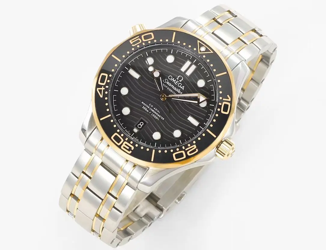 VS Factory OMEGA Seamaster Planet Ocean 600m Co-Axial Master Chronometer 42mm Diver’s Watch – Black Ceramic Bezel, Two-Tone Stainless Steel Bracelet with  VSF Watches Craftsmanship Original 533