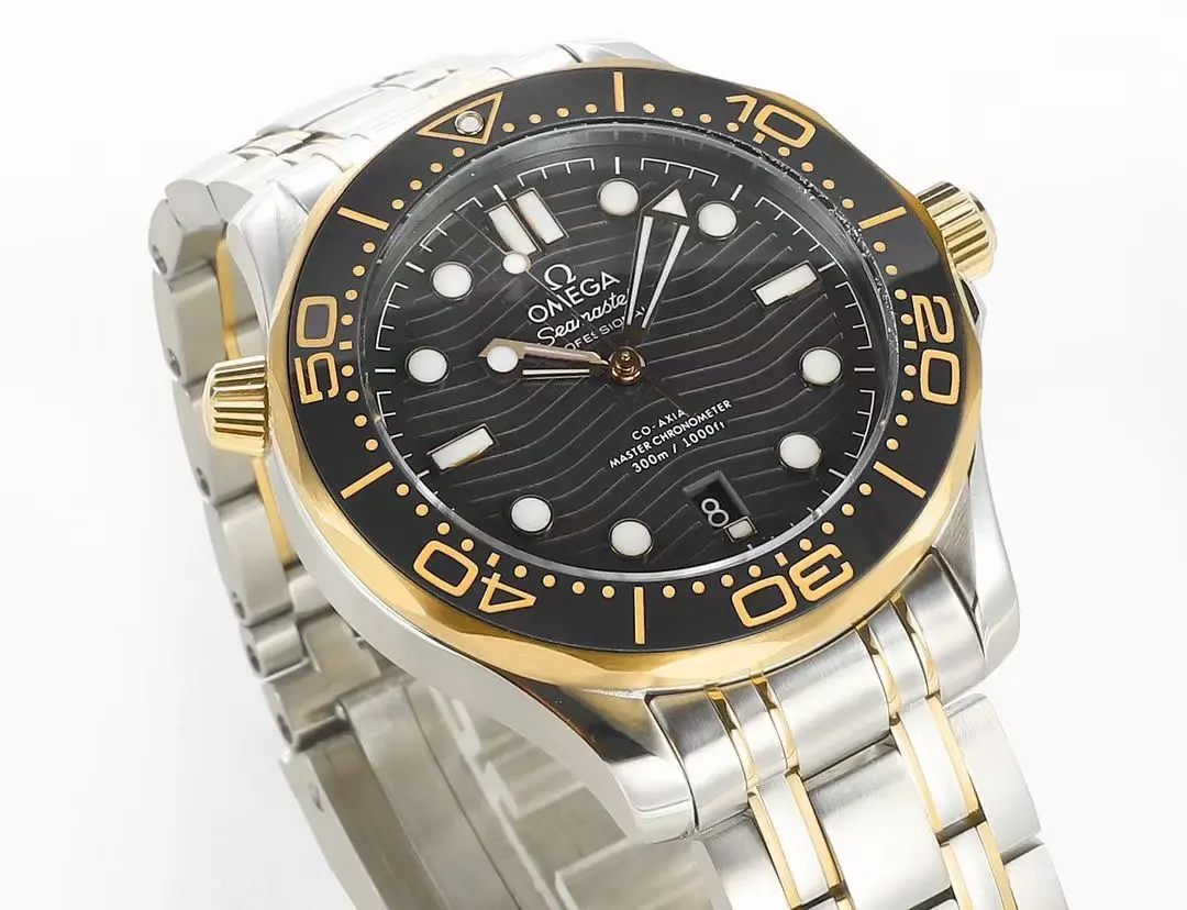 VS Factory OMEGA Seamaster Planet Ocean 600m Co-Axial Master Chronometer 42mm Diver’s Watch – Black Ceramic Bezel, Two-Tone Stainless Steel Bracelet with  VSF Watches Craftsmanship Original 533