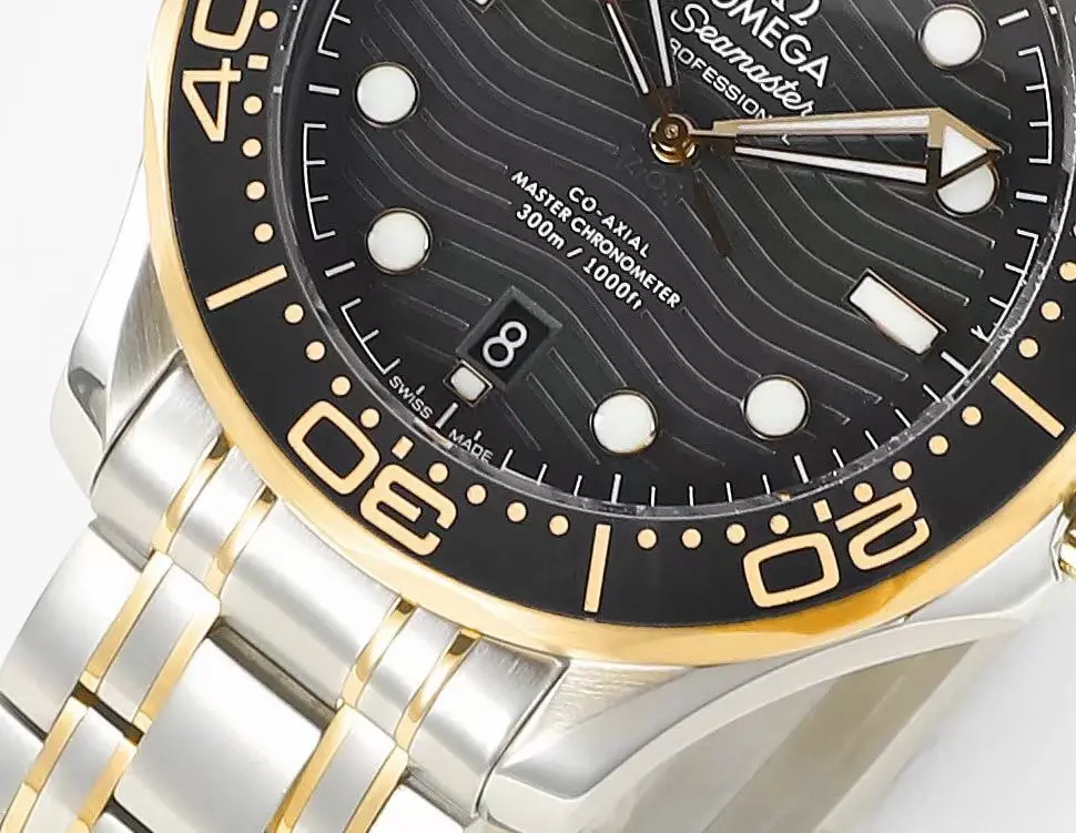VS Factory OMEGA Seamaster Planet Ocean 600m Co-Axial Master Chronometer 42mm Diver’s Watch – Black Ceramic Bezel, Two-Tone Stainless Steel Bracelet with  VSF Watches Craftsmanship Original 533