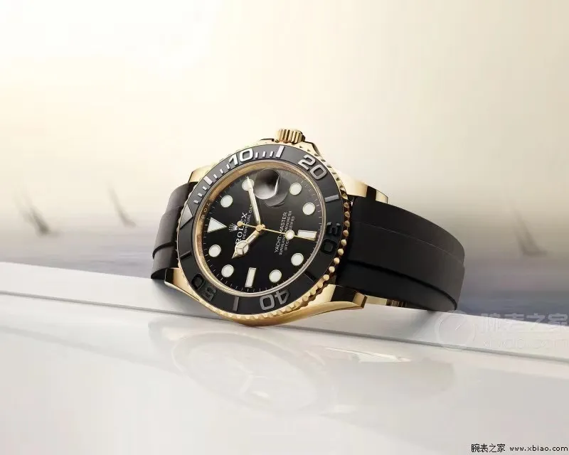 VS Factory Rolex Yacht-Master 42mm Yellow Gold Black Dial Oysterflex Rubber Strap Luxury Men’s Watch Sporty 342