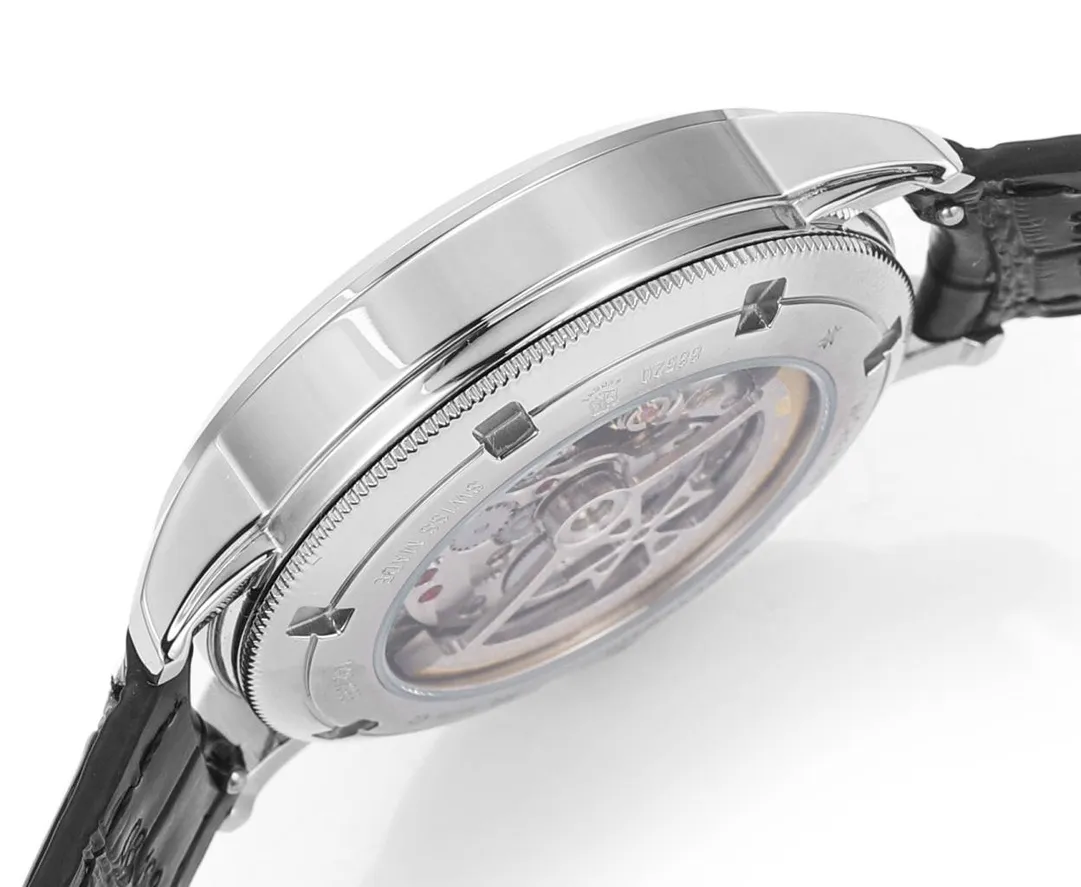 MKS Factory Vacheron Constantin Traditionnelle 83520 000R-9909 Mechanical Watch – Silver Dial, Black Leather Strap, Multi-Function Automatic Super Clone Watch, Best Replica Quality ComfortFit 4252