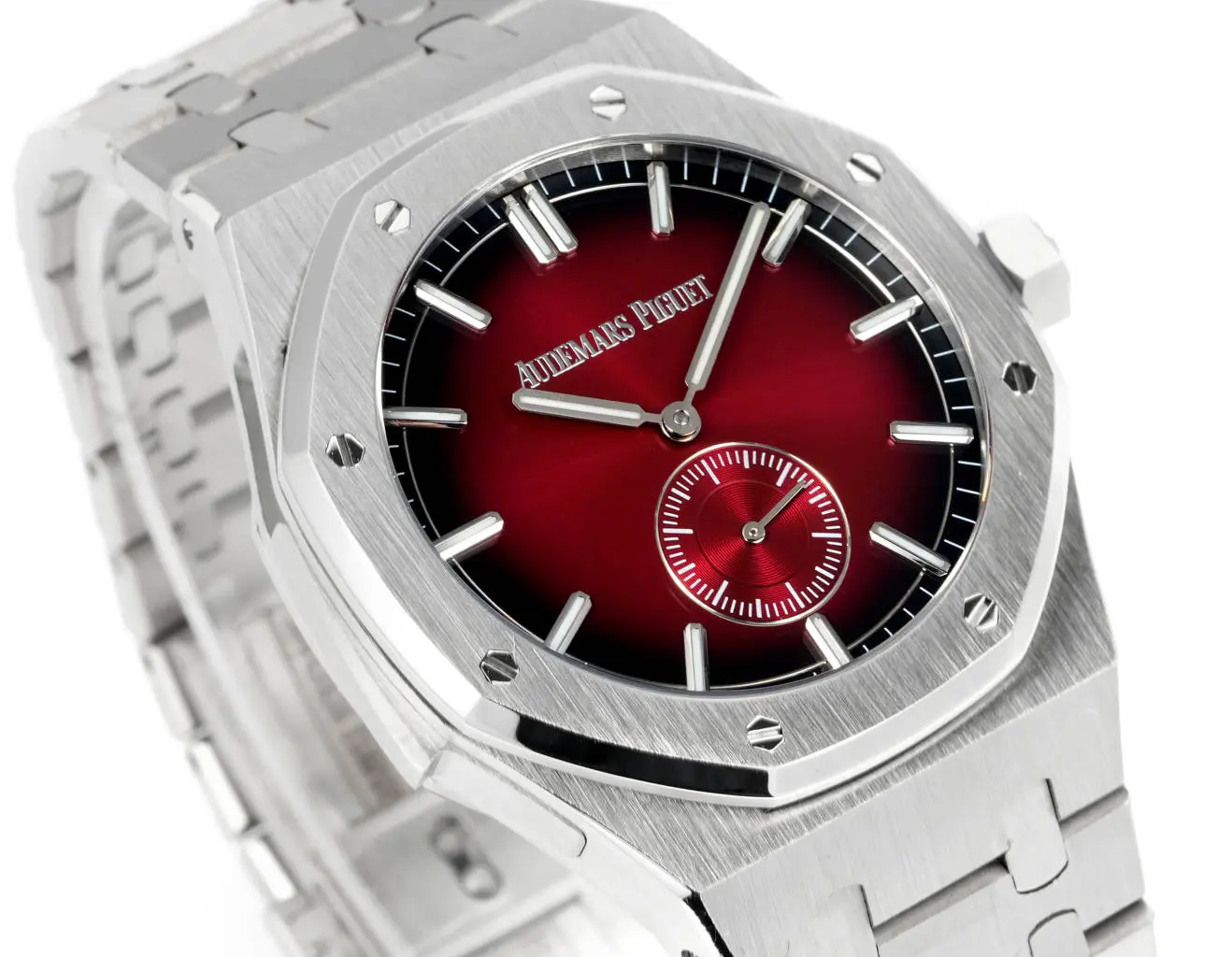Sustainable TWA Factory Audemars Piguet Royal Oak 26591IP Red Dial Steel Super Clone Replica Watch 7814
