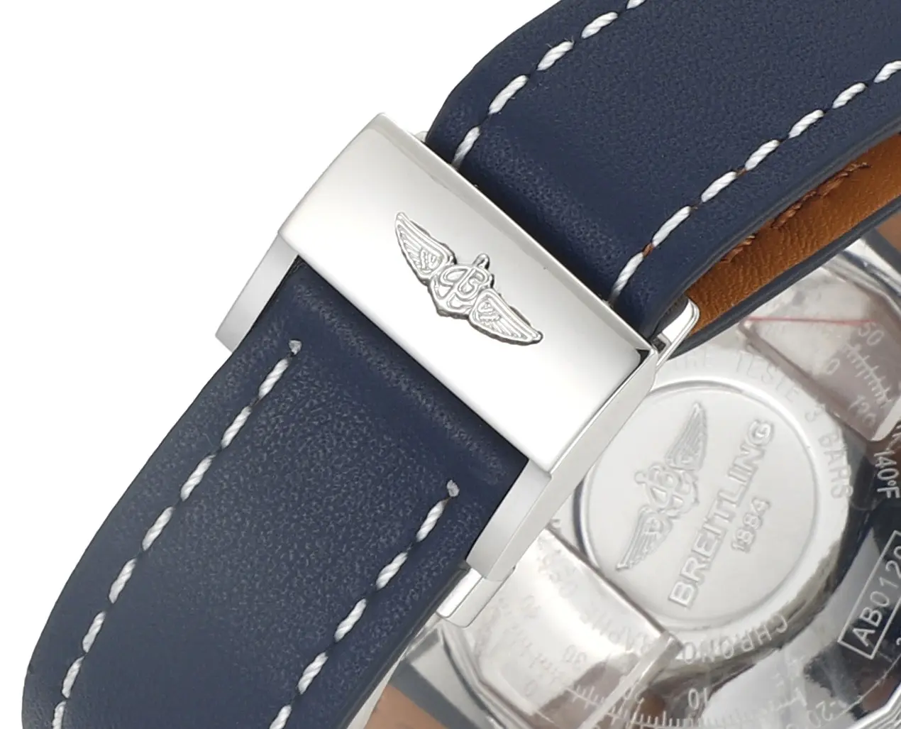 Cozy OM Factory BLS Navitimer Chronograph Blue Leather Super Clone Breitling Replica Watch 2436