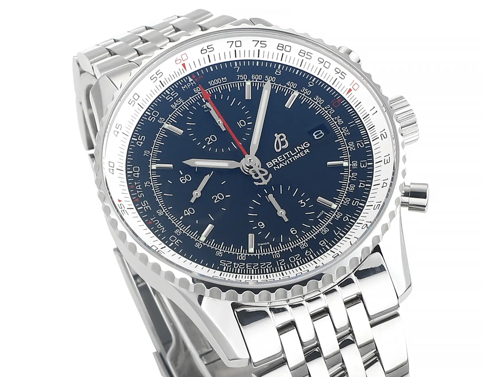 GF Factory Breitling Navitimer Chronograph Blue Dial Steel –  Super Clone Watch Casual 2447