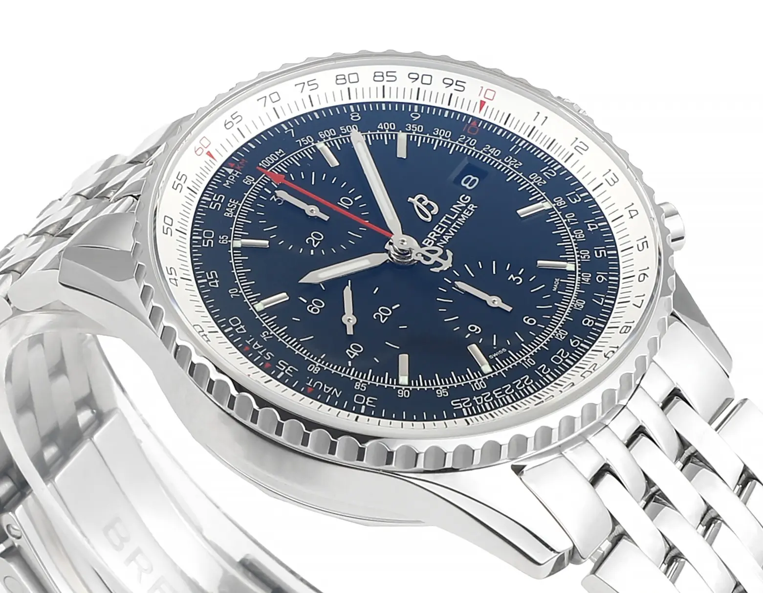 GF Factory Breitling Navitimer Chronograph Blue Dial Steel –  Super Clone Watch Casual 2447
