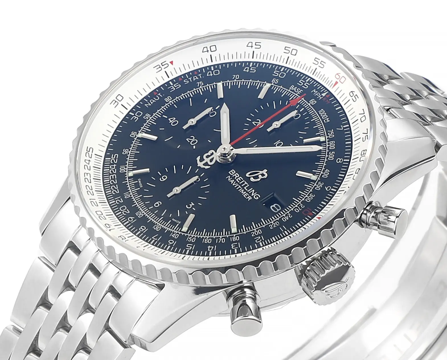 GF Factory Breitling Navitimer Chronograph Blue Dial Steel –  Super Clone Watch Casual 2447