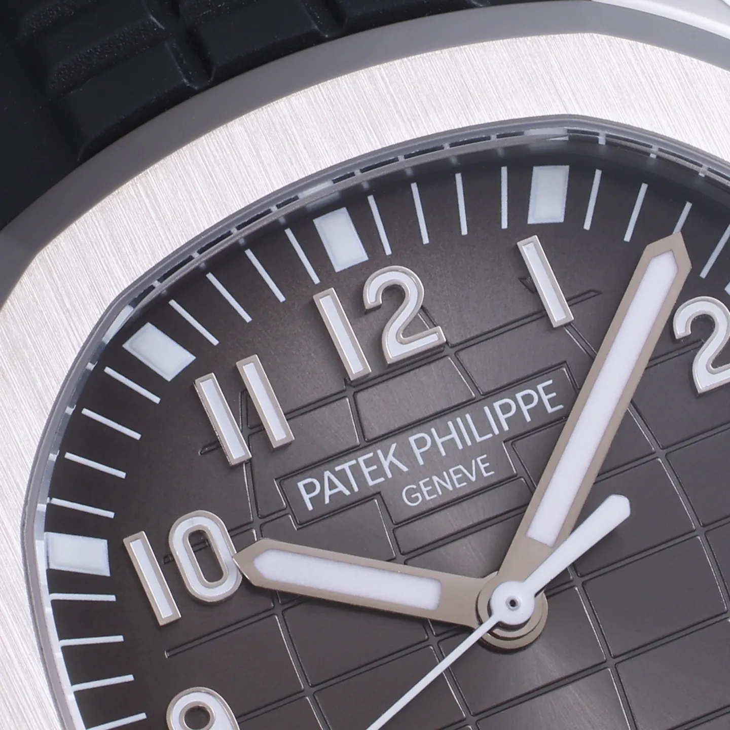 3K Factory Patek Philippe Aquanaut Grey Dial Black Rubber Strap Stainless Steel Watch Unique 2855