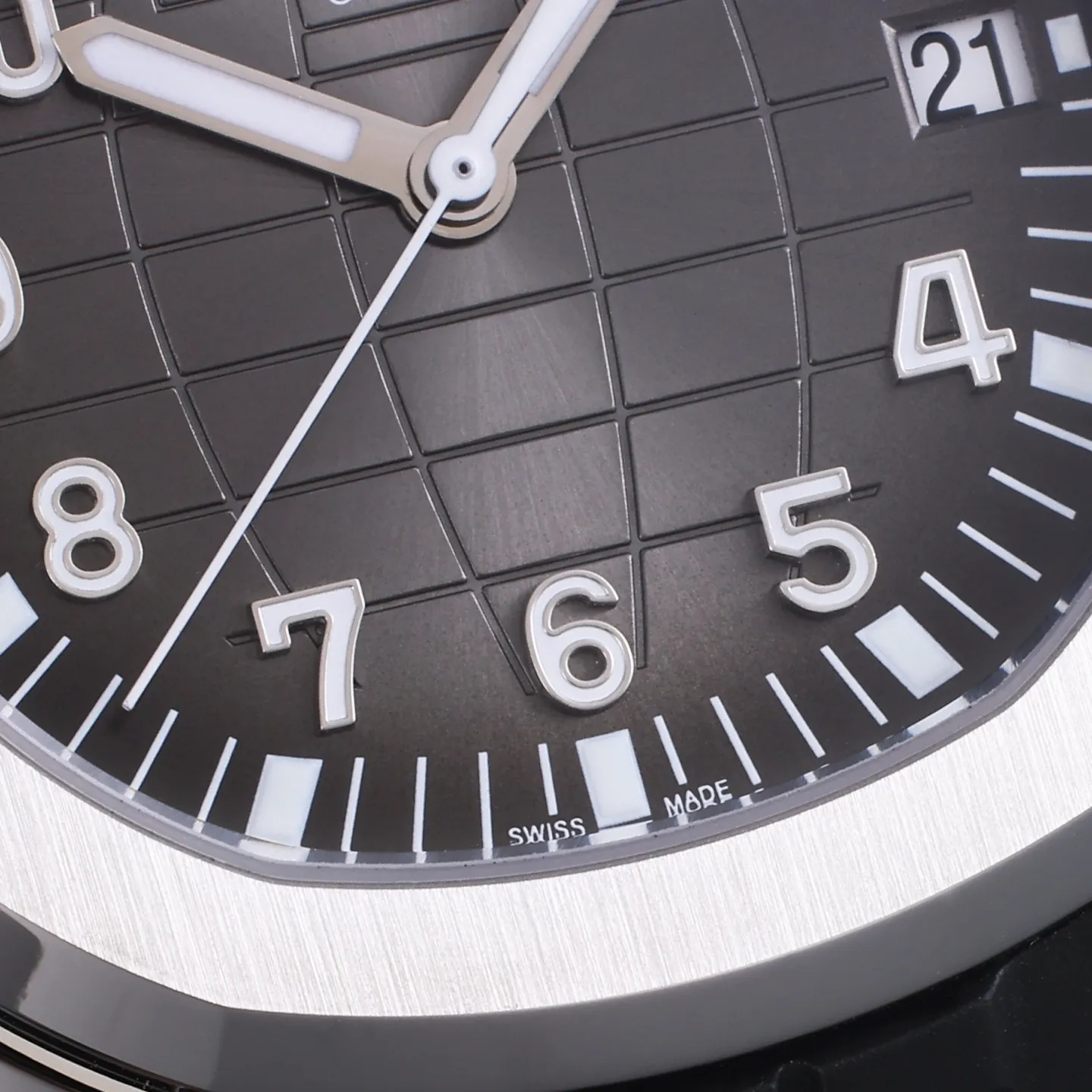 3K Factory Patek Philippe Aquanaut Grey Dial Black Rubber Strap Stainless Steel Watch Unique 2855
