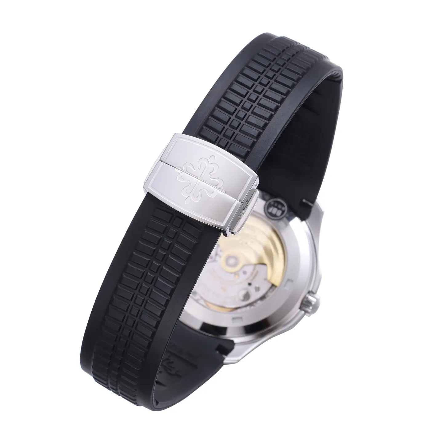 3K Factory Patek Philippe Aquanaut Grey Dial Black Rubber Strap Stainless Steel Watch Unique 2855