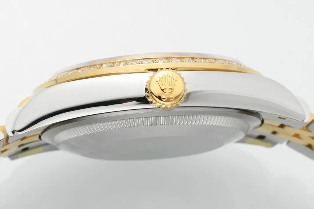 VS Factory Rolex Datejust 36mm Two-Tone Yellow Gold and Stainless Steel Diamond Watch TimelessDesign 4428