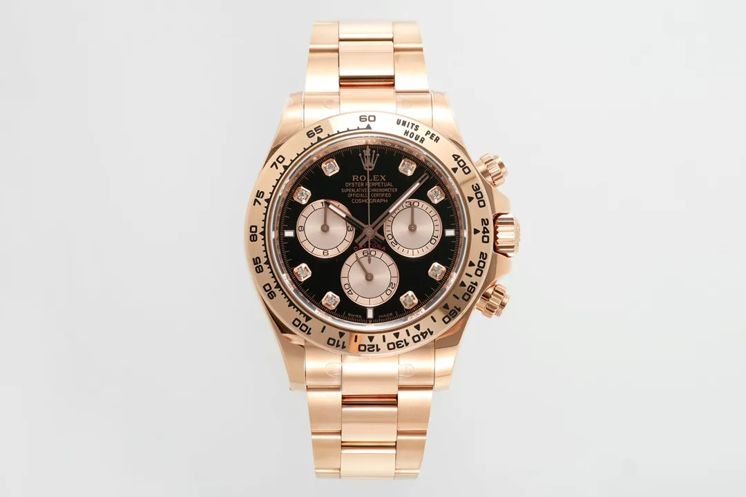 GoodFit BT Factory Rolex Daytona Rose Gold Black Dial Chronograph Watch – 60th Anniversary Edition by VSF Watches Official 4832