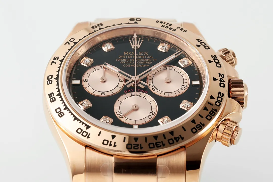 GoodFit BT Factory Rolex Daytona Rose Gold Black Dial Chronograph Watch – 60th Anniversary Edition by VSF Watches Official 4832