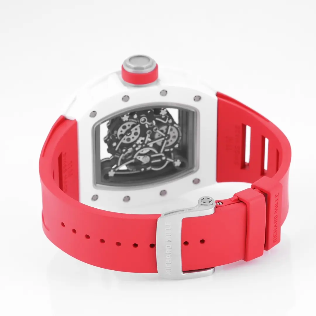 Elegant RM Factory Richard Mille White Ceramic Red Strap Super Clone Watch –  Replica Richard Mille 7384
