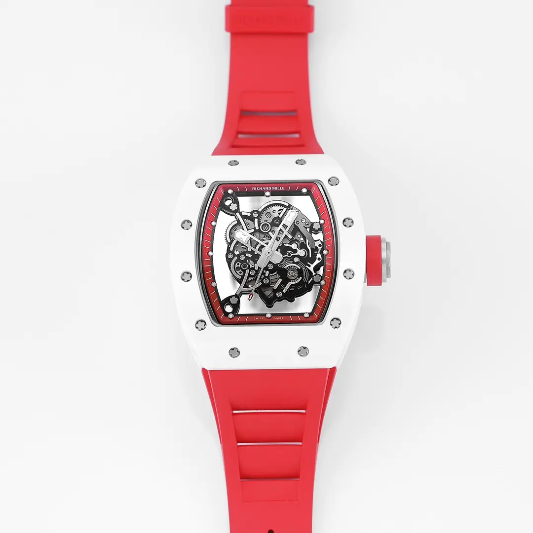 Elegant RM Factory Richard Mille White Ceramic Red Strap Super Clone Watch –  Replica Richard Mille 7384