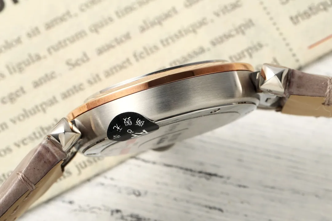 ComfortFit AF Factory Cartier Pasha de Cartier Women’s Rose Gold and Steel Automatic Watch with Beige Alligator Leather Strap and Sapphire Cabochon 2784