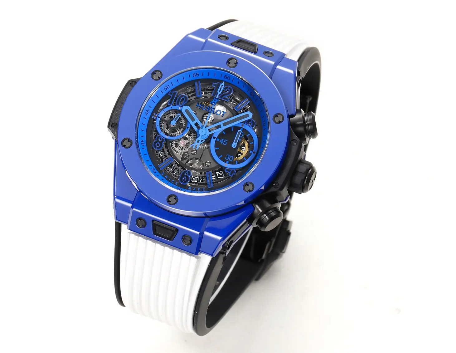 APS Factory Hublot Big Bang Unico Blue Ceramic Watch – Automatic Chronograph with Rubber Strap | Super Clone Excellence SportInspired 4681
