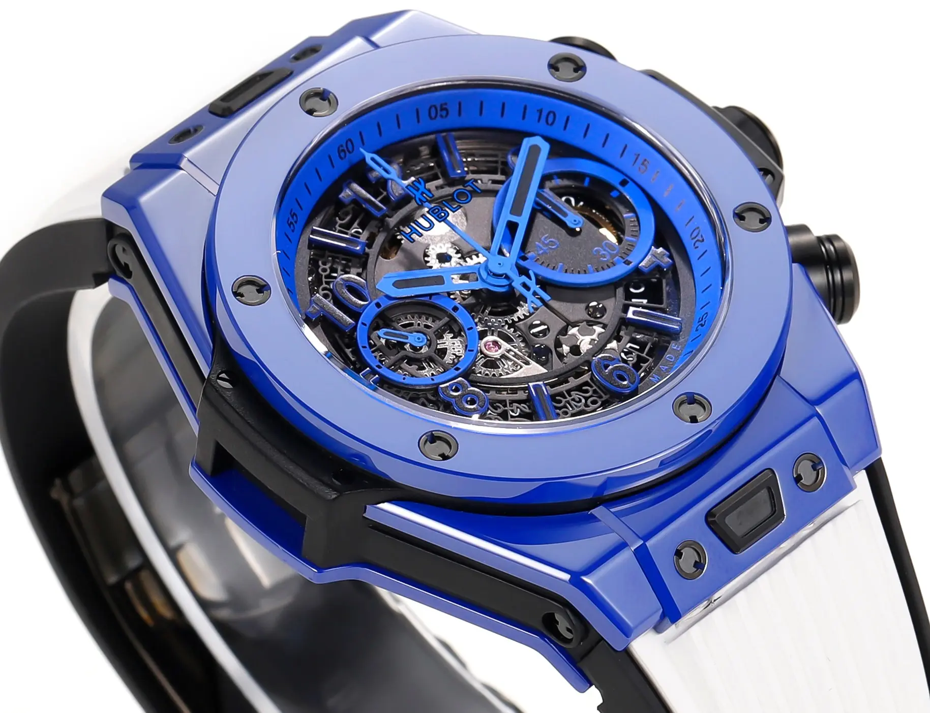 APS Factory Hublot Big Bang Unico Blue Ceramic Watch – Automatic Chronograph with Rubber Strap | Super Clone Excellence SportInspired 4681