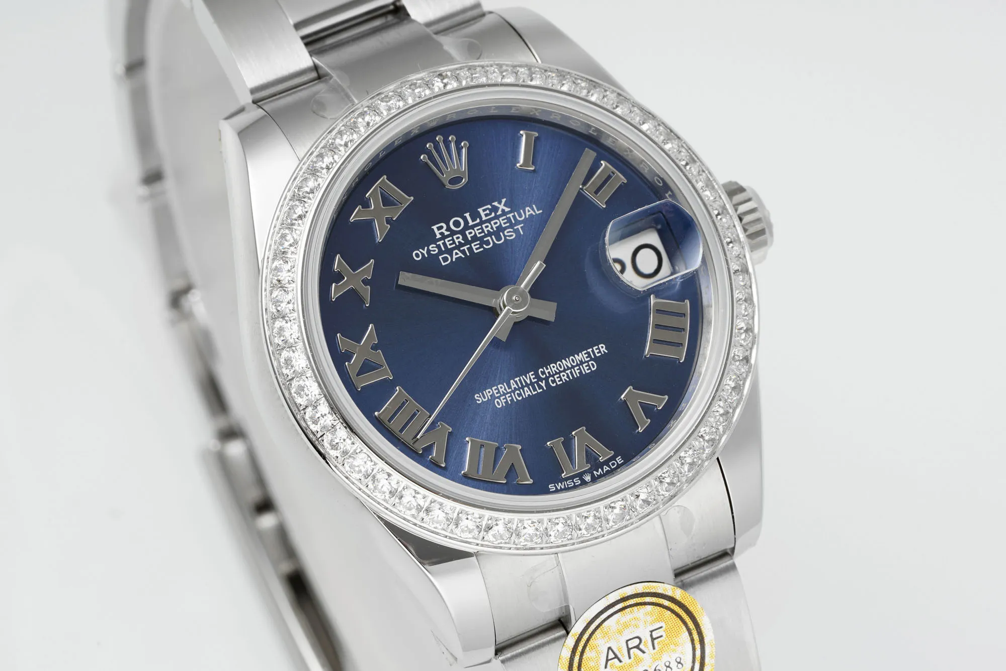 AR Factory Rolex Datejust 36mm Blue Dial Roman Numerals Diamond Bezel Stainless Steel Oyster Bracelet Luxury Watch UrbanStyle 4973