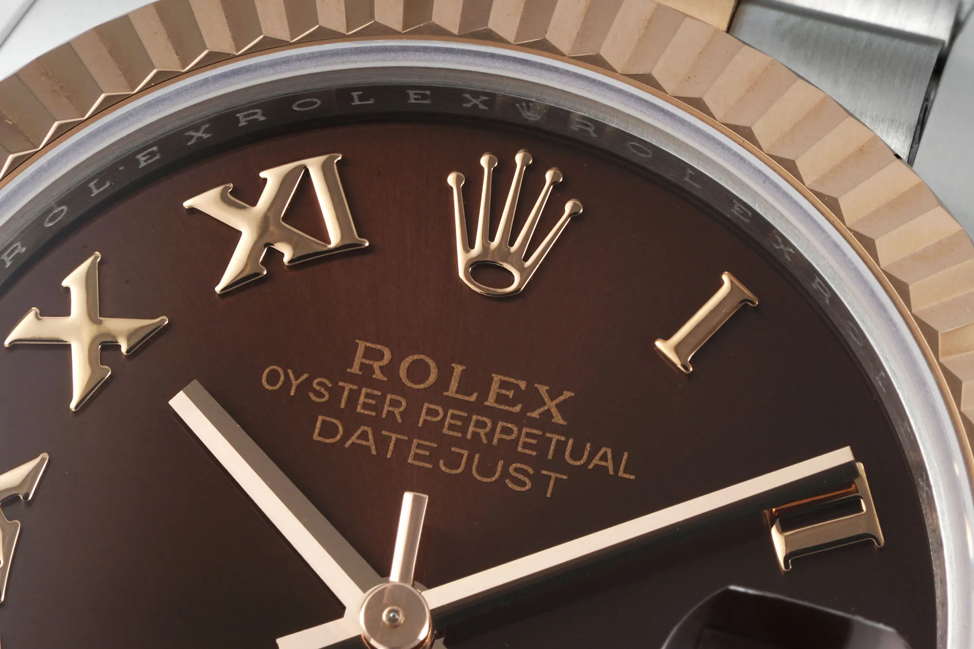 AR Factory Rolex Datejust 31mm Chocolate Dial Roman Numerals Two-Tone Rose Gold and Steel Jubilee Bracelet Women’s Watch BestValue 4926