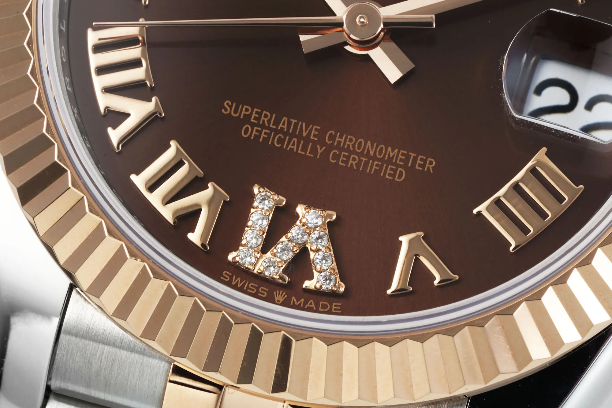 AR Factory Rolex Datejust 31mm Chocolate Dial Roman Numerals Two-Tone Rose Gold and Steel Jubilee Bracelet Women’s Watch BestValue 4926
