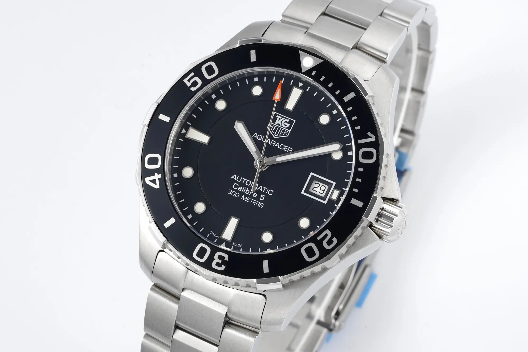 FashionForward XF Factory TAG Heuer Series Watch – Silver Stainless Steel, Black Dial, Automatic Diver Style, 100m Waterproof, Super Clone Replica Edition 4090