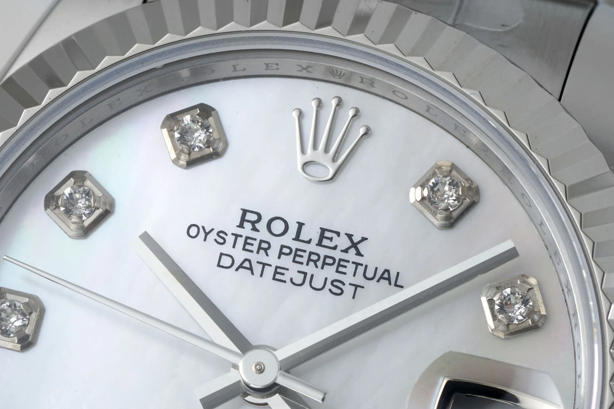 AR Factory Rolex Lady-Datejust 31mm White Dial Diamond Bezel Stainless Steel Oyster Bracelet Women’s Watch FashionForward 142