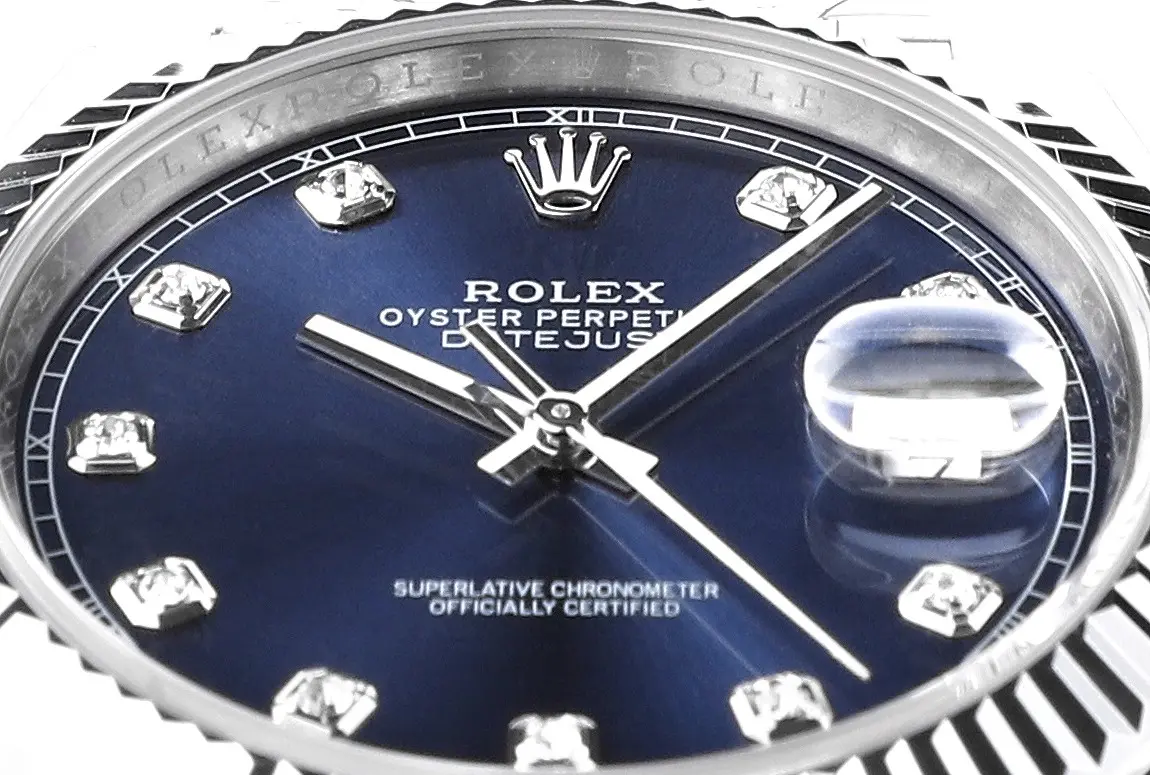 Versatile Rolex Datejust 41mm Watch – Silver with Blue Dial, Diamond Markers & VSF Super Clone Quality 141